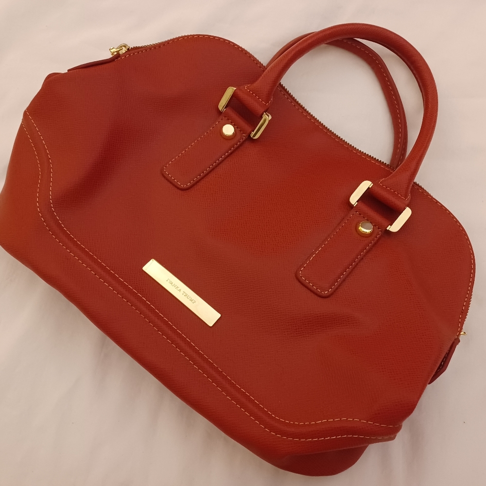 Ivanka Trump Red Dome Satchel Purse